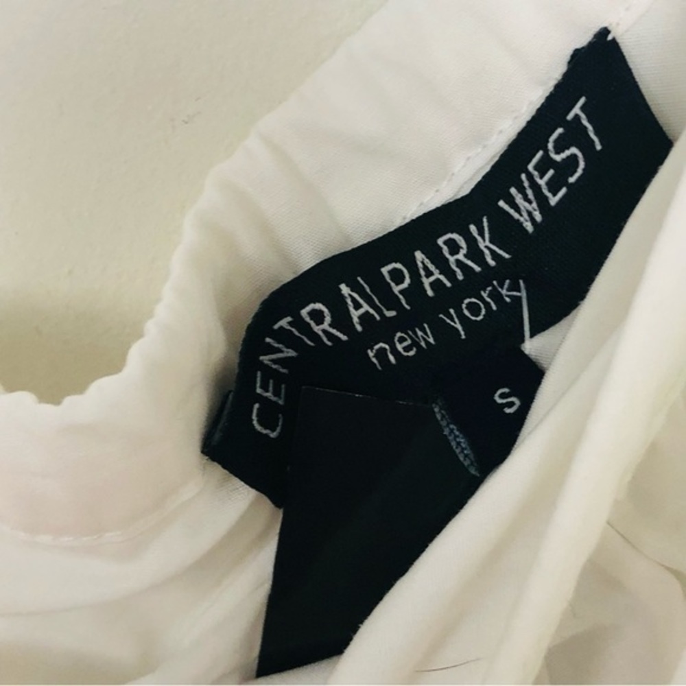 NWT Central Park West Asymmetric One Shoulder Ruffle Top White- Size Small - Picture 7 of 14